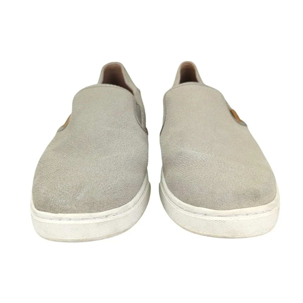 OluKai Pehuea Leather Slip On Loafer Shoes Women's US‎ 9.5 Tan Beige